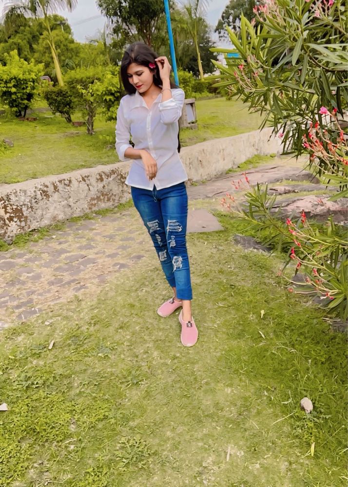 White Button-Down Top