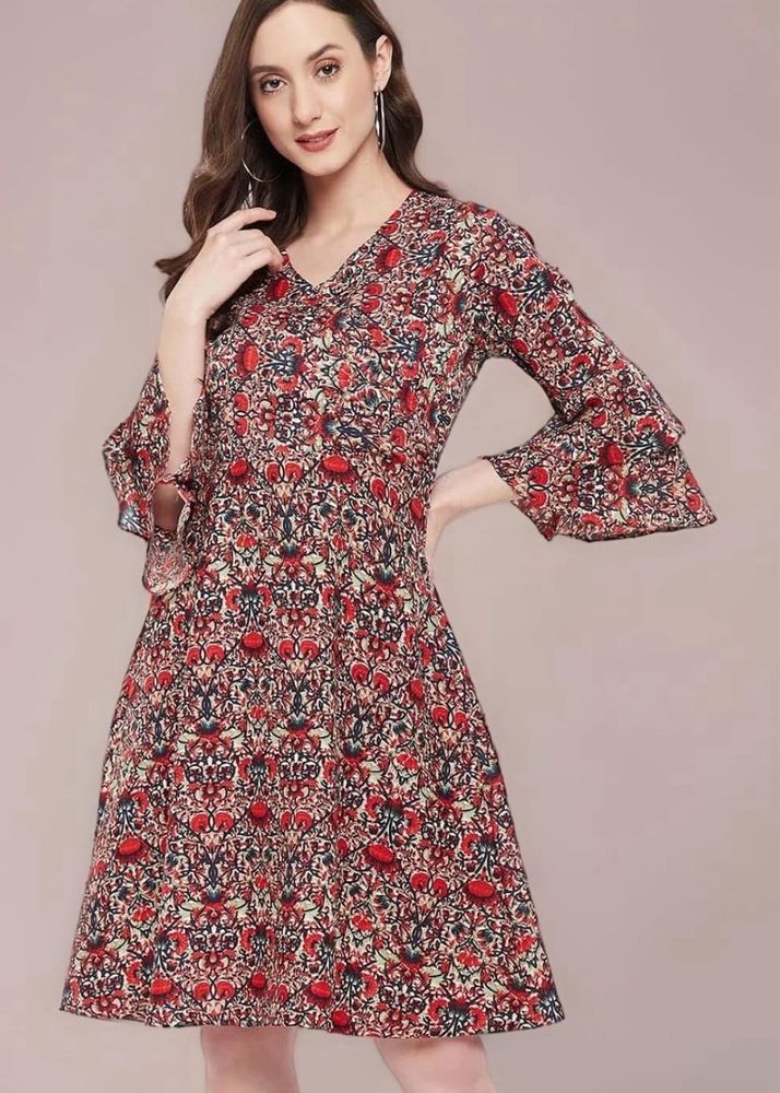Women knee length dress - 3XL