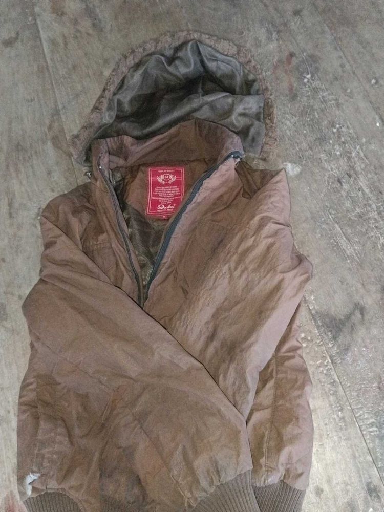 Brown Hooded Jacket