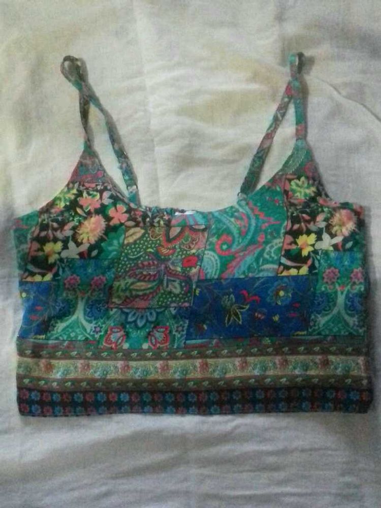 Floral Patchwork Crop Top