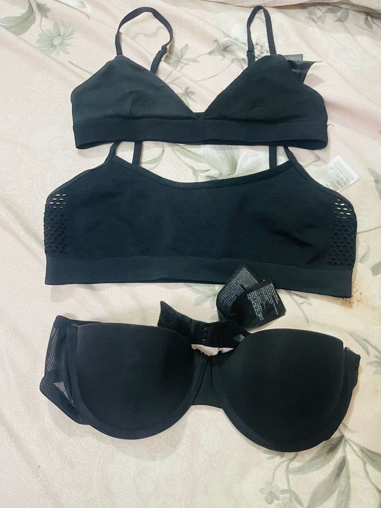 H&amp;M Black Bra Set