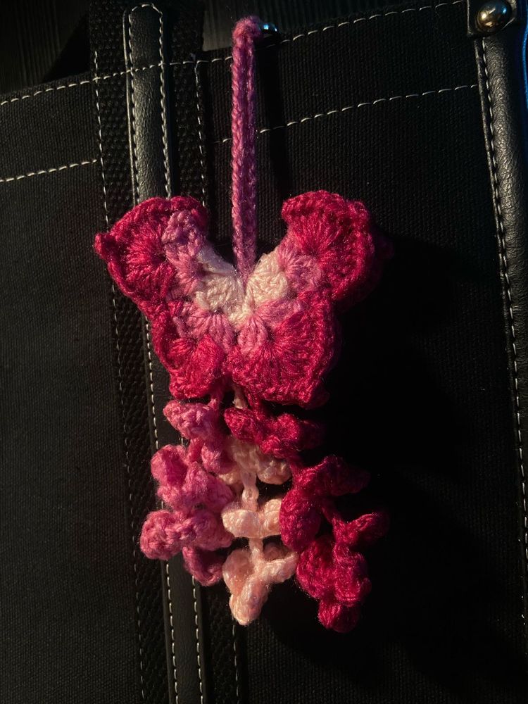 Crochet Butterfly Keychain