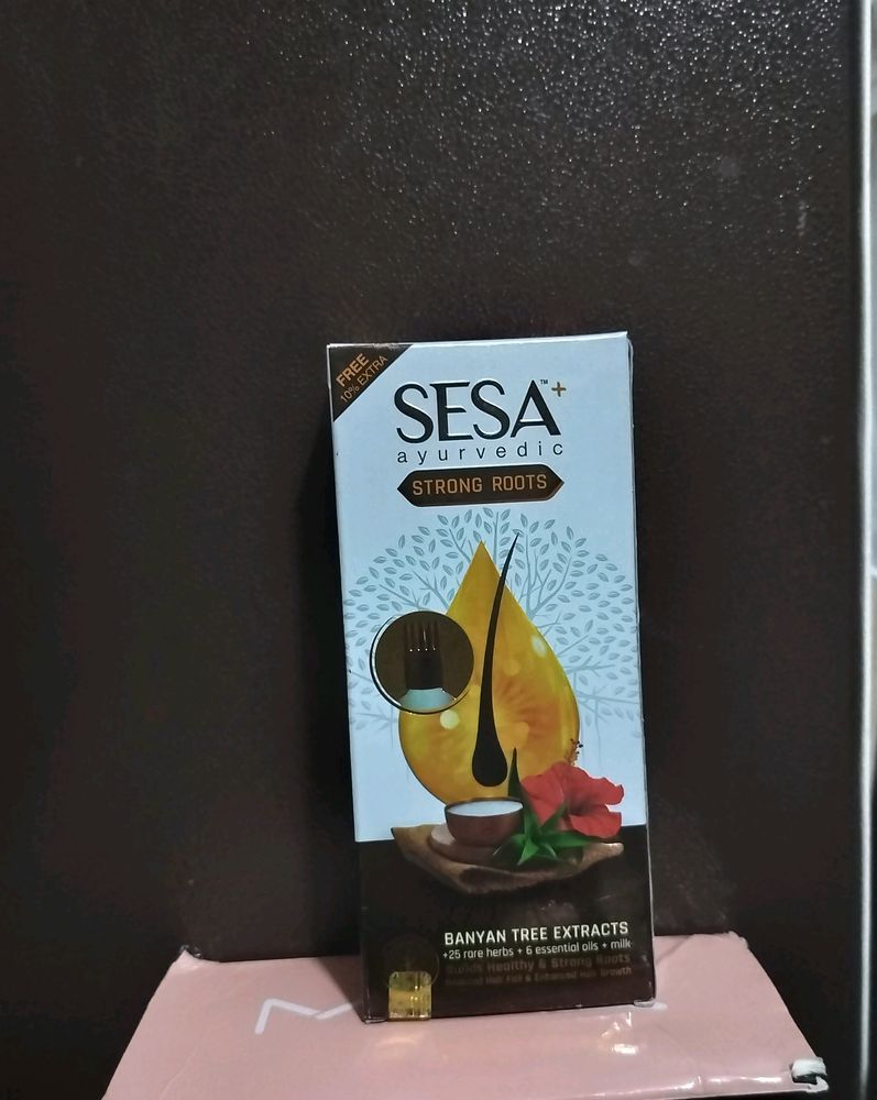 Sesa+  Ayurvedic Oil      It Helps In Build Healthy &amp;Strong Roots.     Reduced Hair Fall.      Enhanced Hair Growth.                New With Tag.                 Comb Applicator Included In This Pack