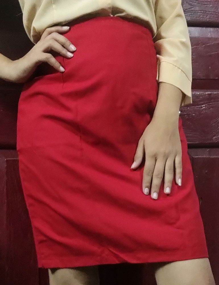 Red Pencil Skirt (Formal)