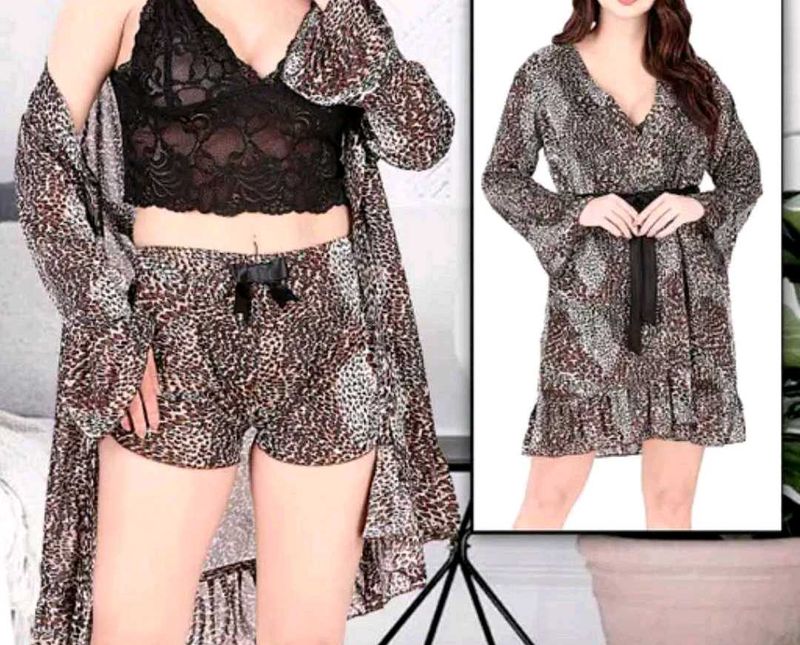 New Cute 3 Piece Night Suits