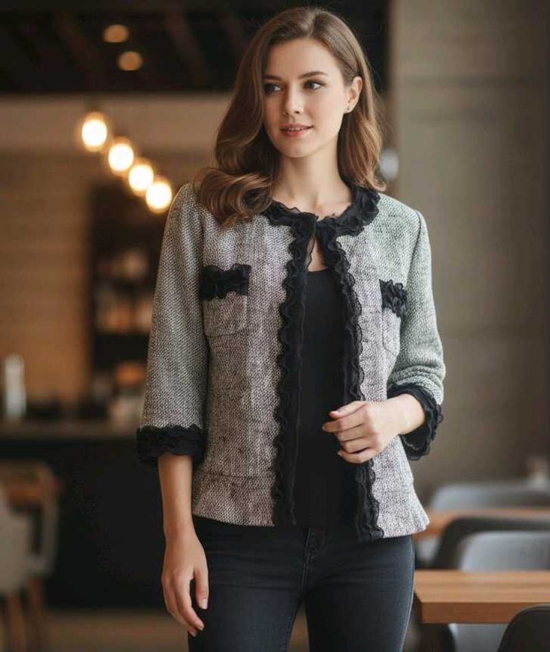 Black &amp; White Korean Style Jacket