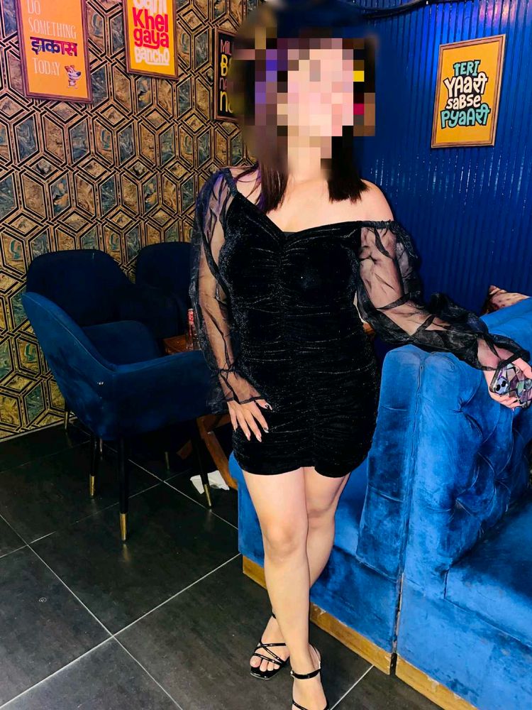 Black Velvet Mini Dress