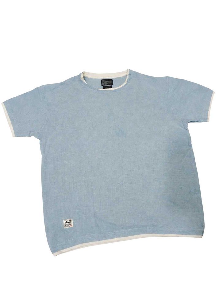 Waffle Texture Light Blue Tee