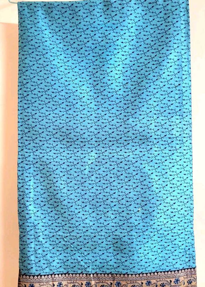 Beautiful Blue Printed Saree