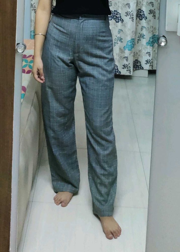 Formal Check Pants For Women