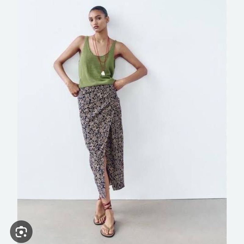 Zara Floral Print Skirt