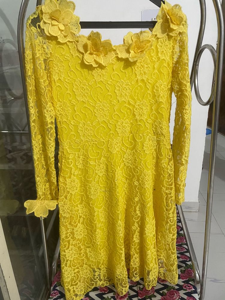 Yellow Lace Dress