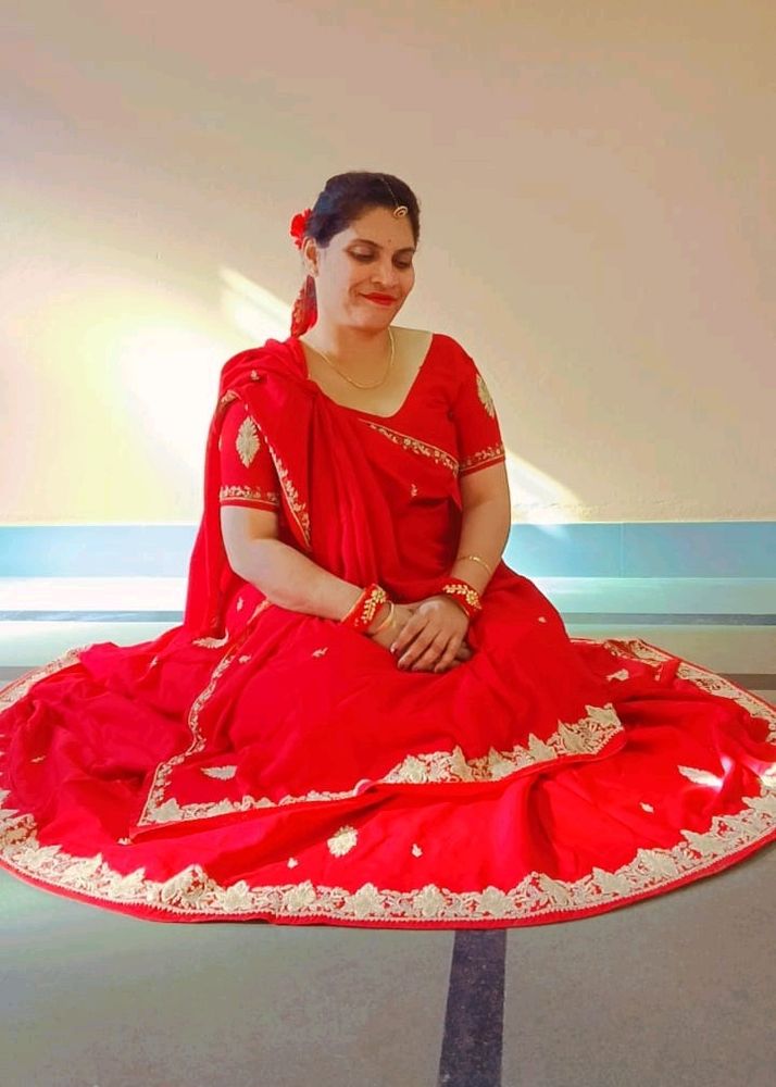 Red Bridal  Lehenga Choli Dupatta