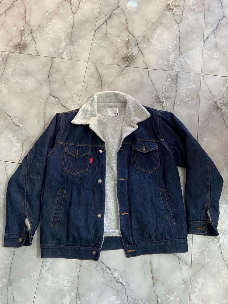 Denim Sherpa Jacket For Men