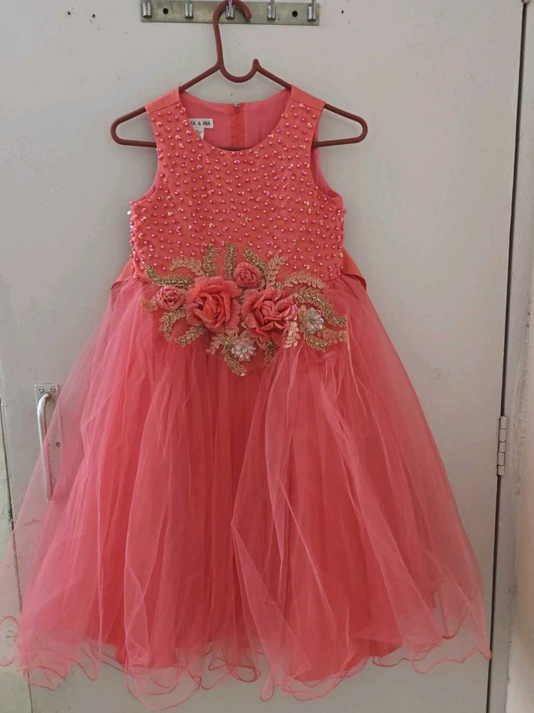 Cute Coral Party Dress