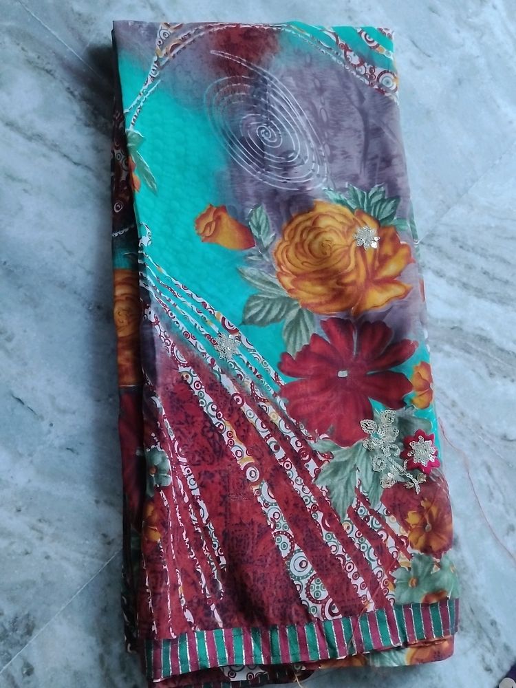 Beautiful Multi Colour Saari