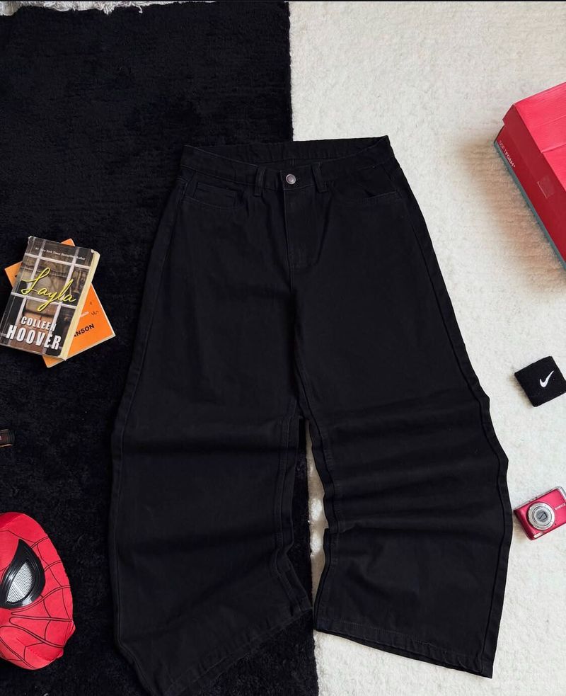 Wide Leg Black Jeans