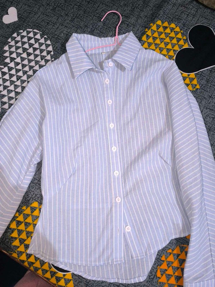 Striped Button-Down Shirt