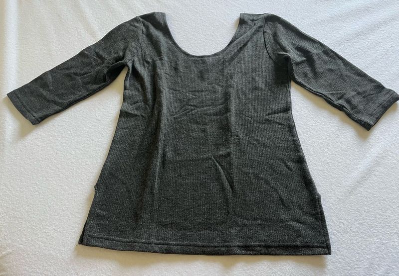 Grey Womens Thermals Top