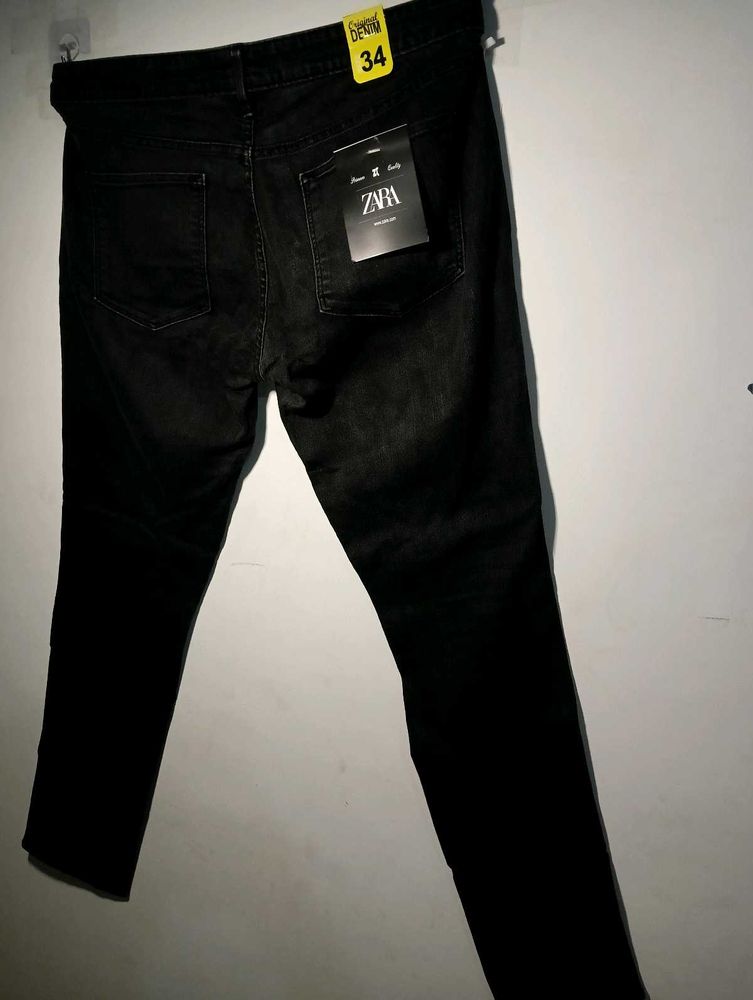 Zara Black Denim Jeans - Size 34