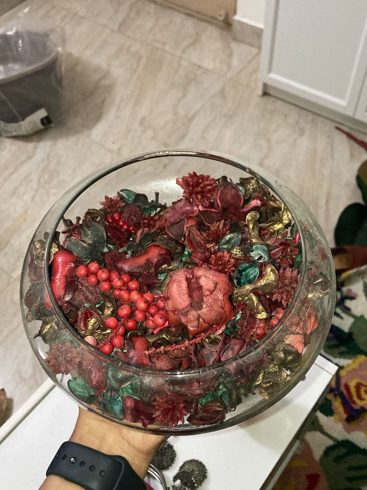 Potpourri And Glass Bowl