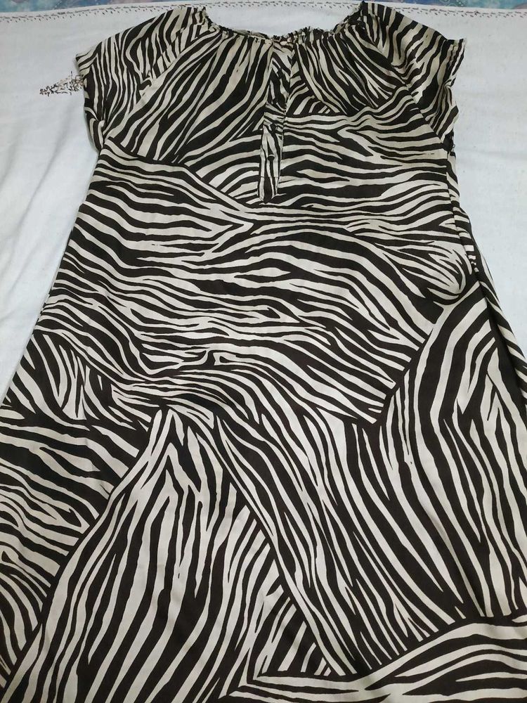 Zebra Print Casual Dress