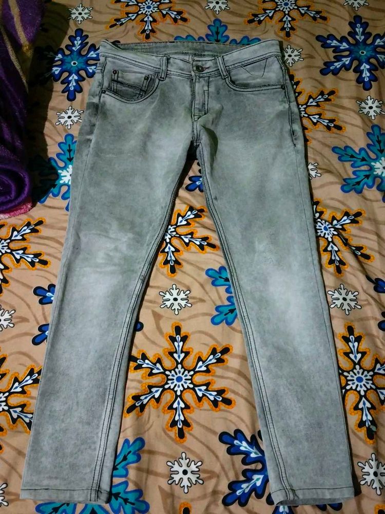 Gray Denim Jeans