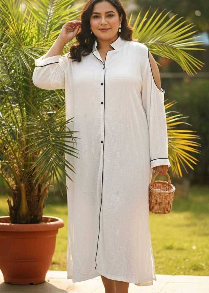 Shein Elegant white Shirt Dress