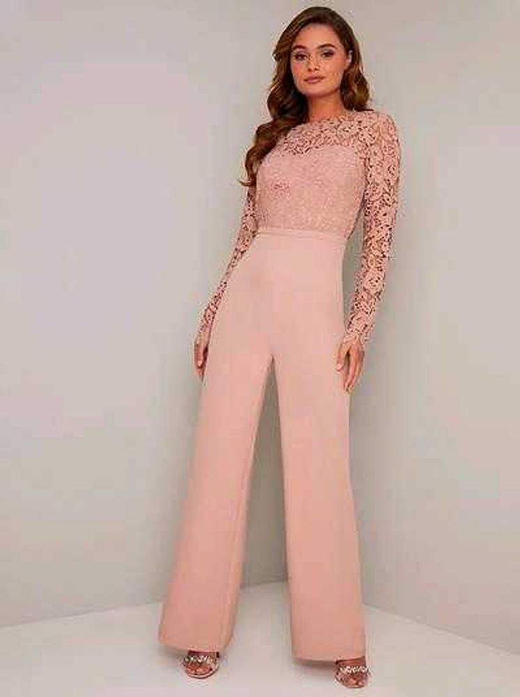 Elegant Lace-Top Jumpsuit
