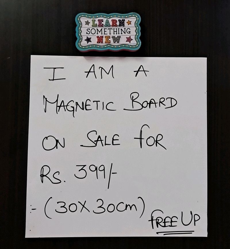 Magnetic white board planner sheet.