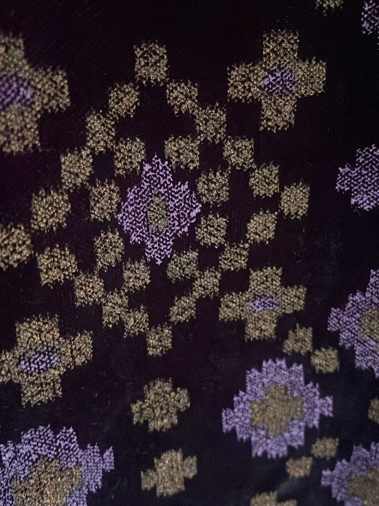 Velvet Kurti With Diamond Lace On Neck