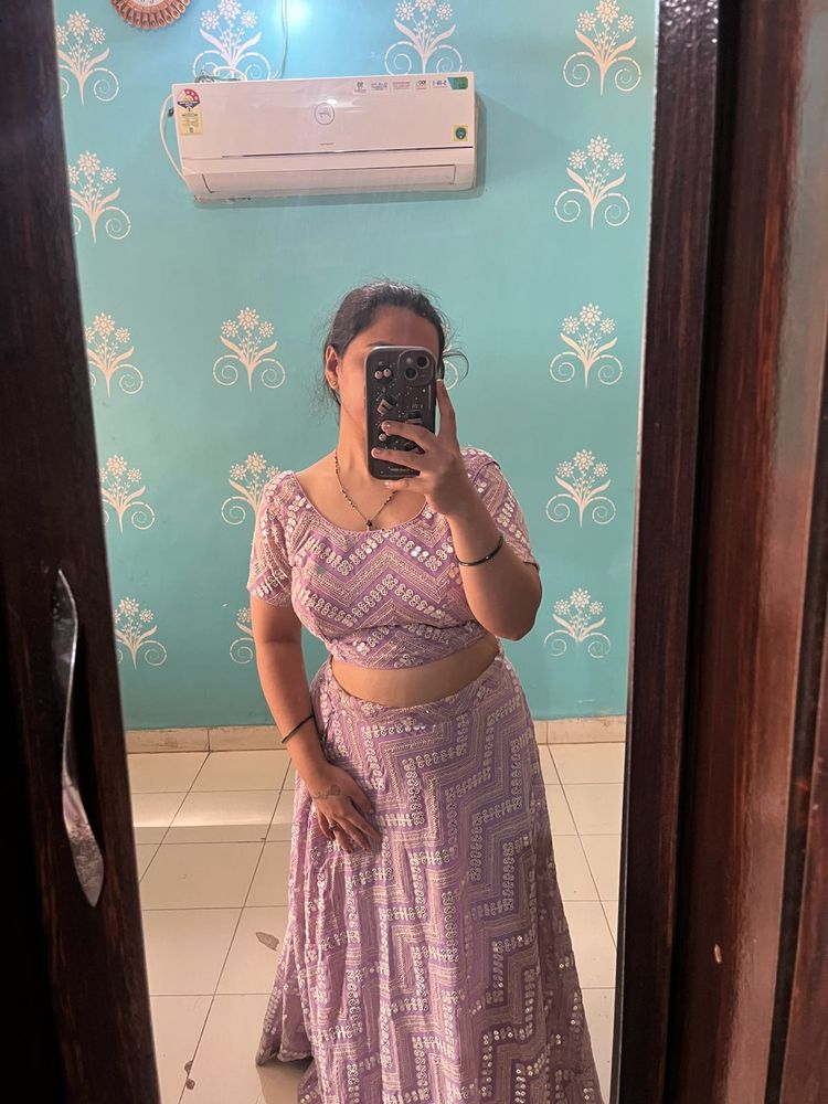 Lavender Lehenga Choli Set