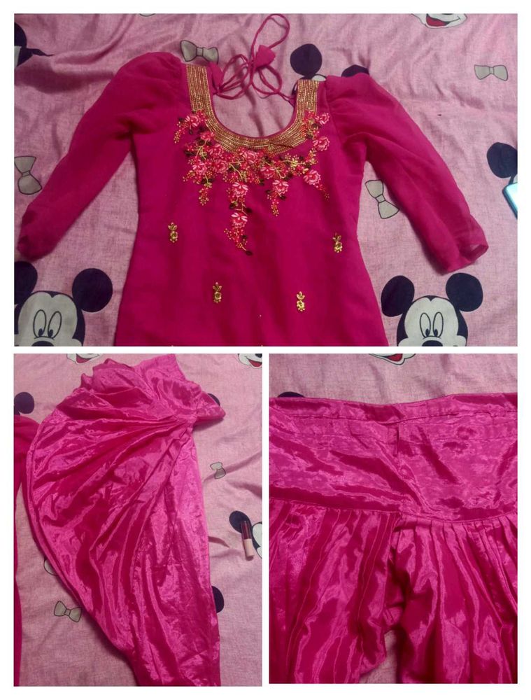 Pink Embroidered Salwar Kameez