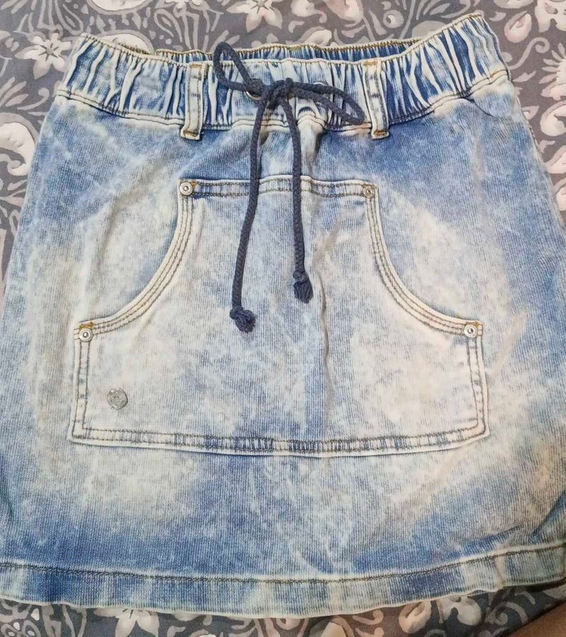 Denim Mini Skirt