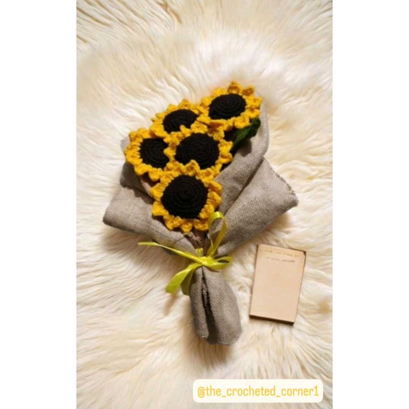 Crochet Sunflower Bouquet
