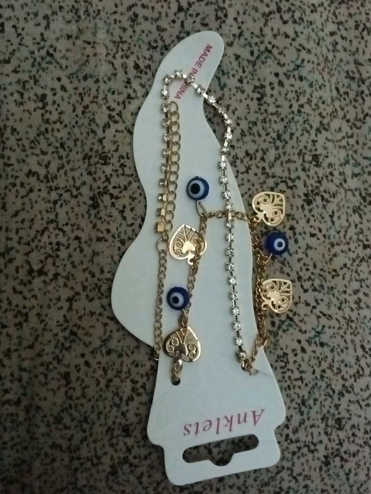 Evil Eye Anklet Set