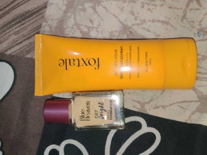 Foxtale Sunscreen &amp; Blue Heaven Foundation
