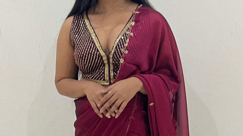 Plunge Neck Blouse