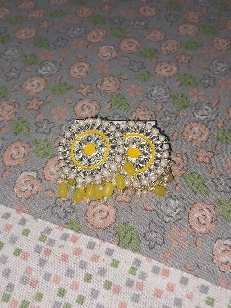 yellow earrings