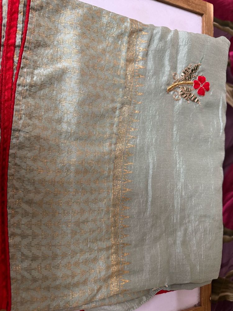 Pista Colour Saree
