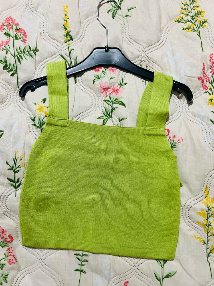 Green Crop Top