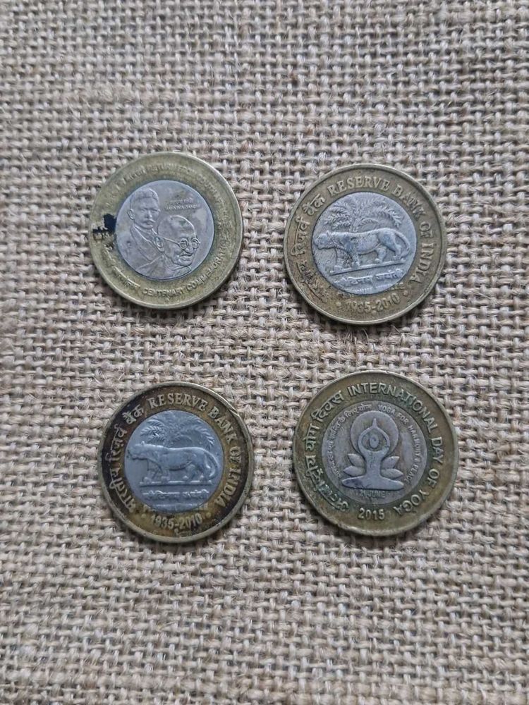 Rare Indian 10 Rupee Coins - Collectible Set