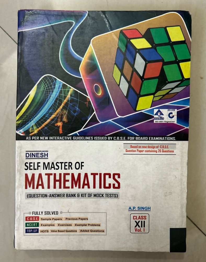 Dinesh Self Master of Mathematics Class XII Vol. 1