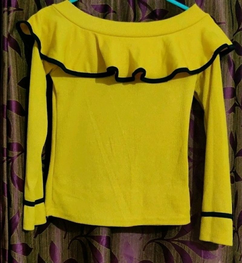 Ruffled Off Shoulder Top