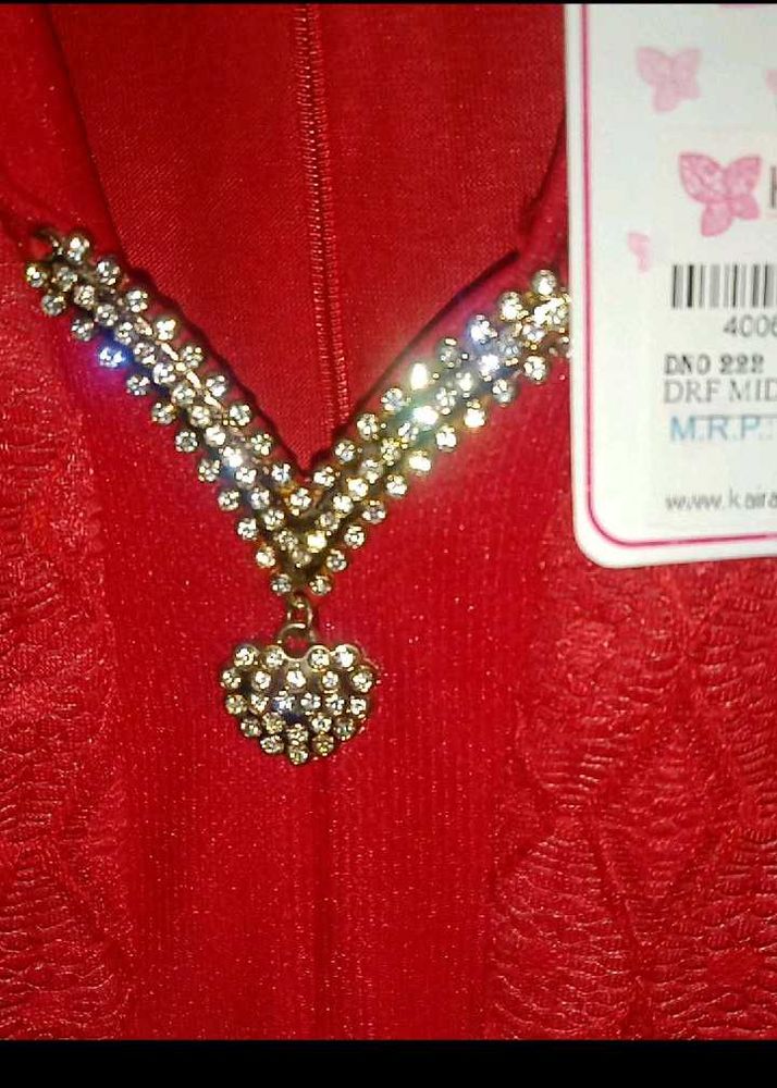 Elegant Stylish Red Sleeveless Midi Party Dress