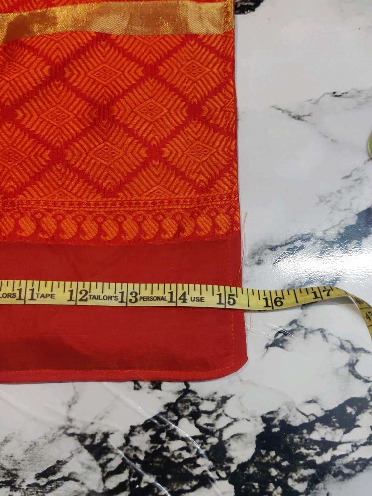 Elegant Red &amp; Gold Saree