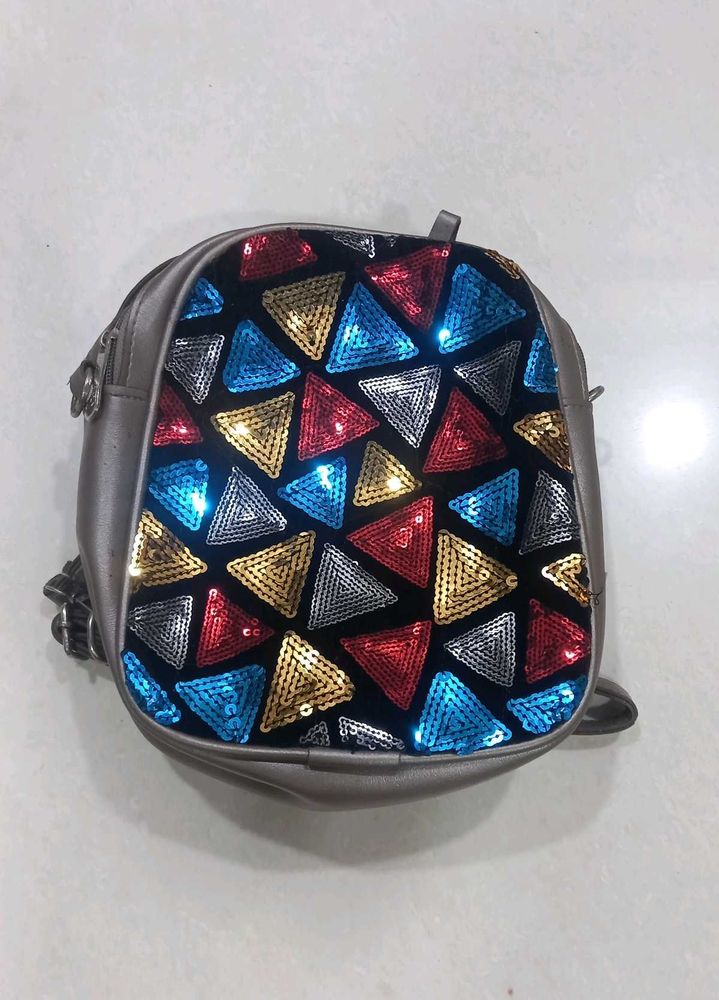 Sequin Triangle Backpack