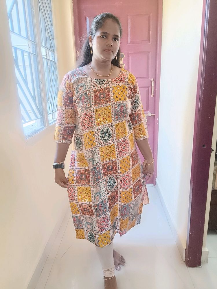 Foil print RayonSide slit Heavy Qualitysize L to X