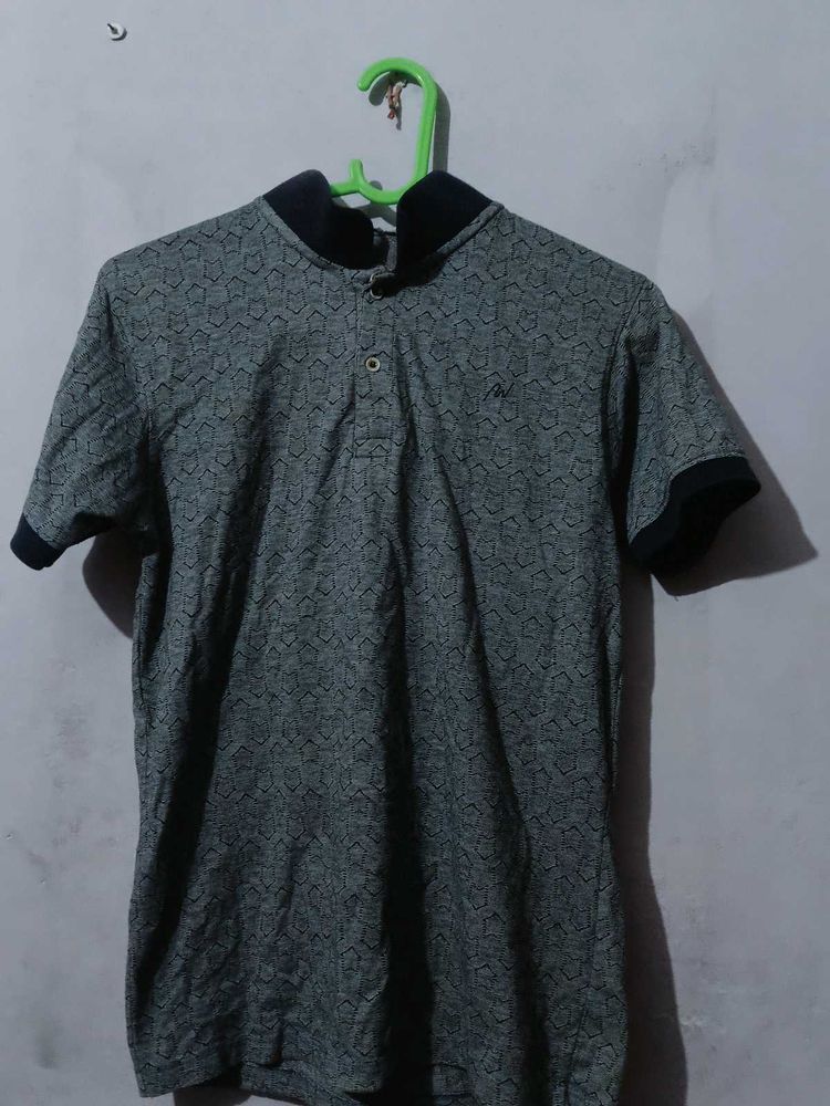 Patterned Polo Shirt