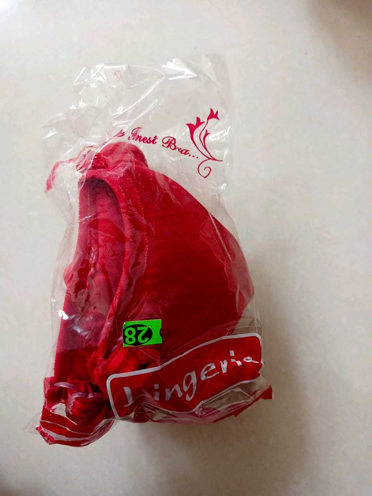 Red Lingerie Bra - Size 28